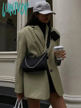 Lunivop Office Ladies Autumn Winter Oversized Blazers Jacket Women Backless Loose Fashion Open